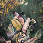 Tapet personalizat Tropical cu palmieri tropicali colorati - TROPICAL BLOSSOM