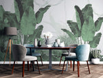 Tapet personalizat Tropical cu plante cu frunze mari verzi - TROPICAL BUSH