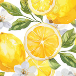 Tapet personalizat cu Fructe cu lamai inflorite - LEMON BLOSSOM