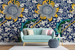 Tapet personalizat Mozaic cu plante si design vintage - 19TH CENTURY FLORAL DECO