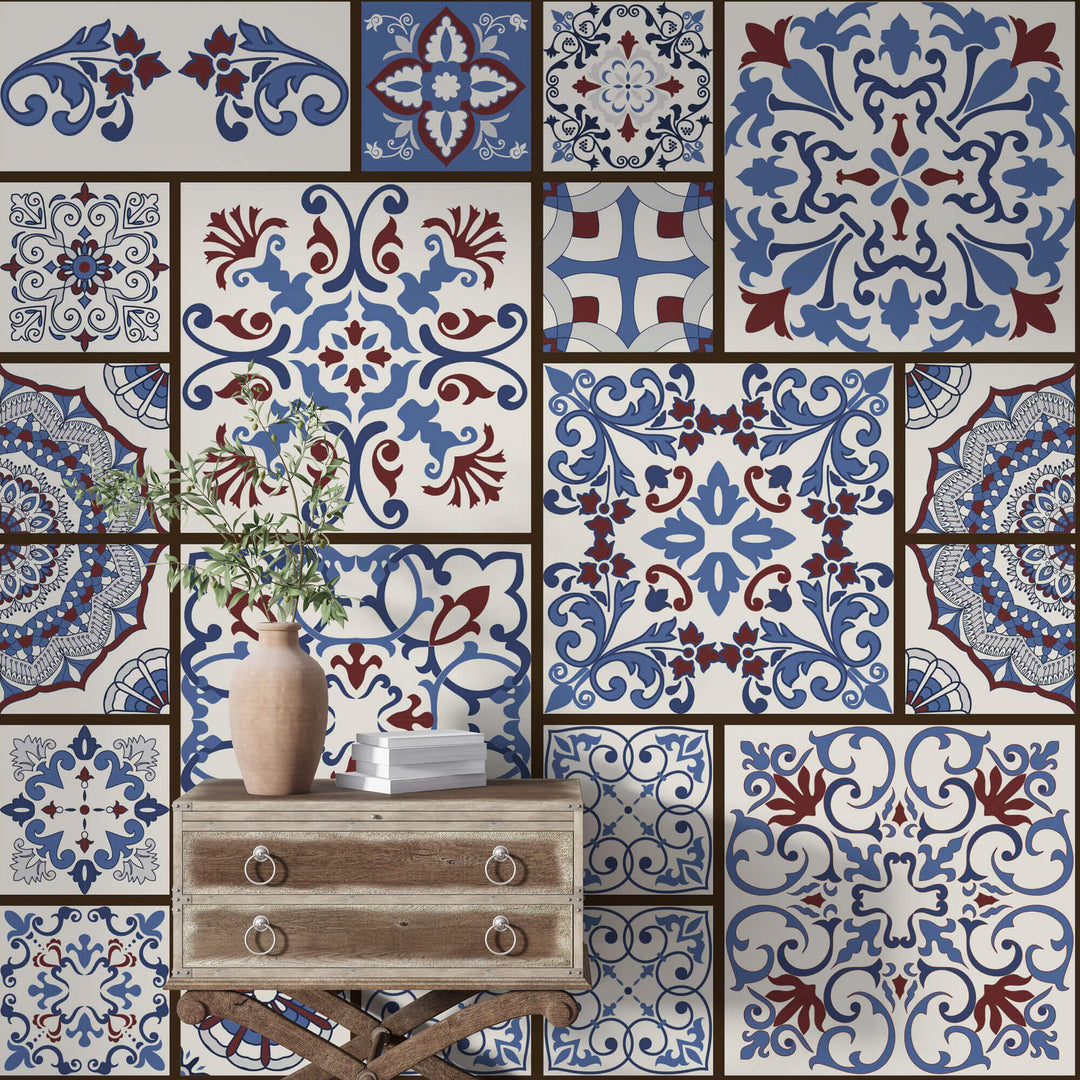 Tapet personalizat Mozaic cu elemente orientale de mozaic - ARABIC TILES