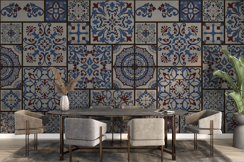 Tapet personalizat Mozaic cu elemente orientale de mozaic - ARABIC TILES