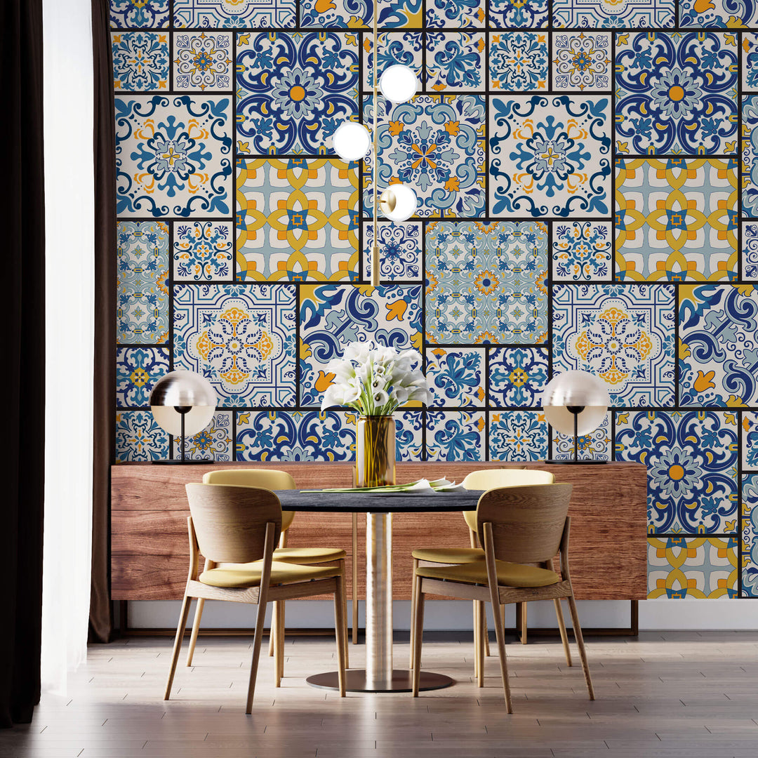 Tapet personalizat Mozaic cu elemente orientale de mozaic - ARABIC TILES