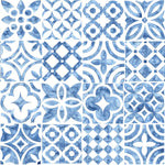 Tapet personalizat Mozaic cu mosaic abstract in nuante de albastru - WATERCOLOR MOSAIQUE