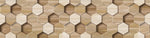 Tapet personalizat Mozaic cu mosaic ceramic 3D ce ilustreaza textura de lemn - WOOD TILES