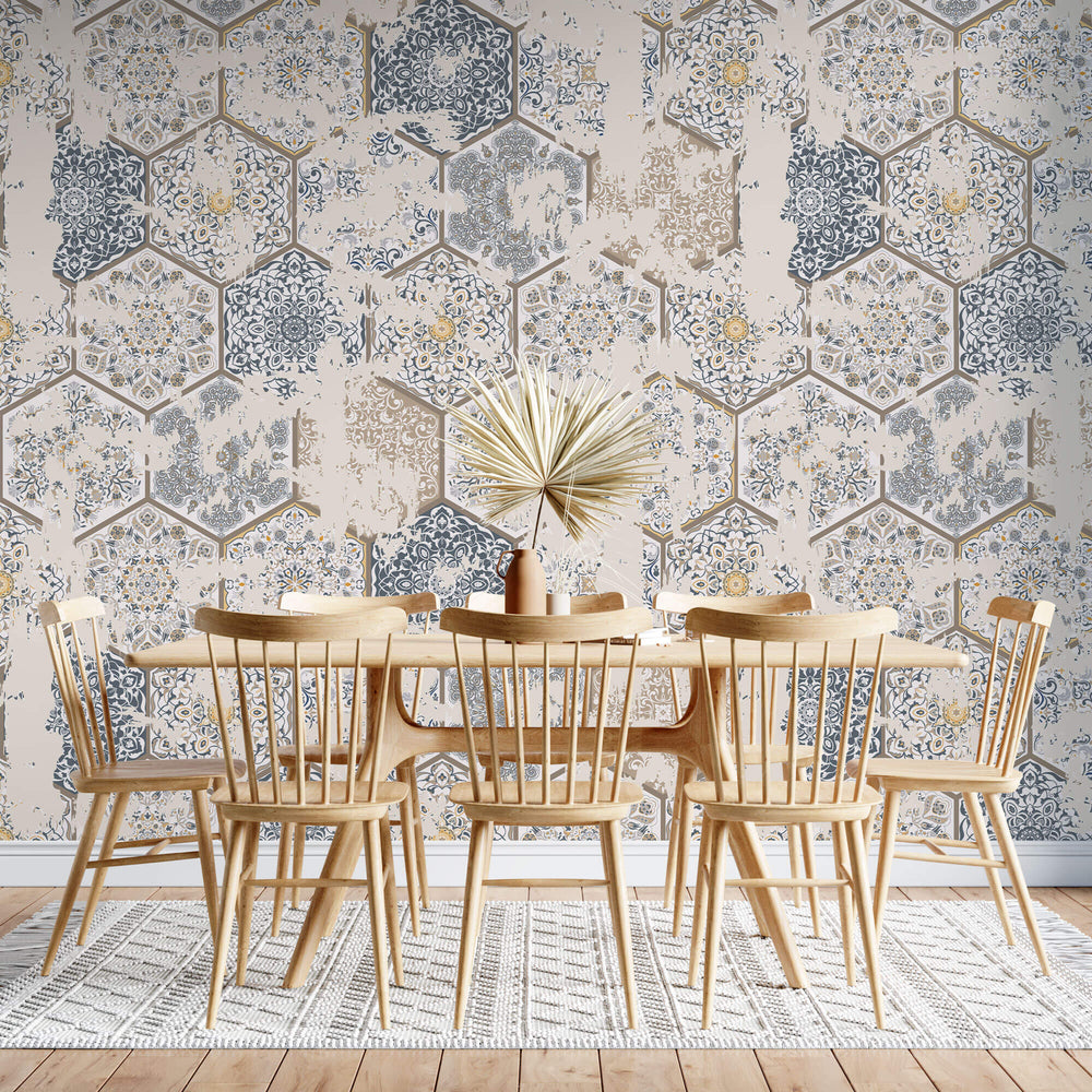 Tapet personalizat Mozaic cu mozaic in stil vintage - VINTAGE MOSAIC