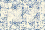 Tapet personalizat Mozaic cu mosaic texturat in nuante de albastru si crem - VINTAGE BLUE ORIENTAL