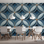 Tapet personalizat Mozaic cu elemente florale 3D - 3D FLOWER TILES