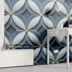 Tapet personalizat Mozaic cu elemente florale 3D - 3D FLOWER TILES