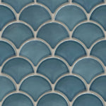 Tapet personalizat Mozaic cu mosaic ceramic albastru - BLUE SHELL MOSAIC