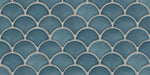 Tapet personalizat Mozaic cu mosaic ceramic albastru - BLUE SHELL MOSAIC