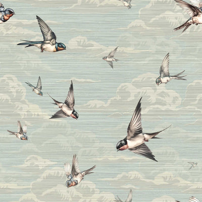 fototapet-personalizat-zen-oriental-cu-randunici-zburand-pe-cerul-albastru-spring-swallows-blue