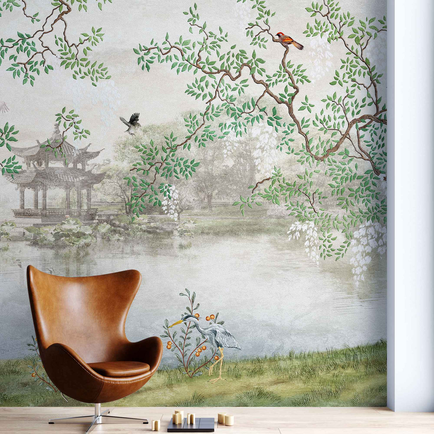 fototapet-personalizat-zen-oriental-chinoiserie-cu-peisaj-oriental-cu-pasari-si-copaci-inconjurati-de-lac-oriental-landscape