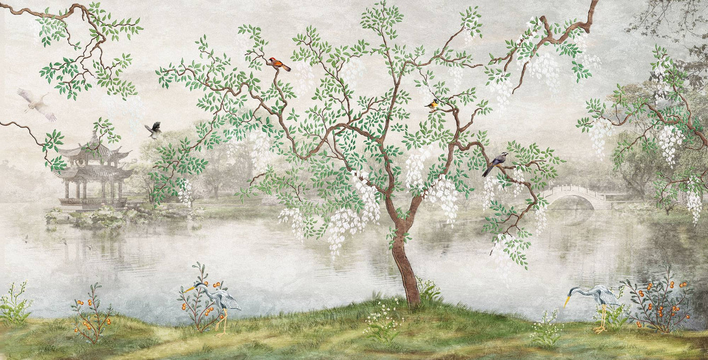 fototapet-personalizat-zen-oriental-chinoiserie-cu-peisaj-oriental-cu-pasari-si-copaci-inconjurati-de-lac-oriental-landscape