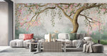 Tapet personalizat zen oriental cu infloriri delicate de cires creand o atmosfera primavaratica plina de eleganta si fragilitate cherry whispers