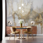 Tapet personalizat zen oriental cu o barca solitara sub un apus auriu simbolizand calatoria interioara si linistea suprema golden zen boat