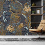 Tapet Zen Oriental cu frunze abstracte - ORIENTAL LEAVES