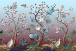 Tapet Zen Oriental cu copaci infloriti si pasari orientale - CANDY BIRDS CHINOISERIE