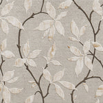 Tapet Zen Oriental cu flori orientale embosate in nuante de gri si crem - CERAMIC ORIENTAL FLOWERS