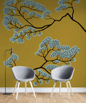 Tapet Zen Oriental cu copaci asiatici abstracti - JAPANESE BONSAI TREE