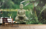 Tapet Zen Oriental cu peisaj natural si statueta lui Buddha - LAKE BUDDHA