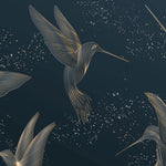 Tapet Zen Oriental cu pasarea colibri in stil abstract - ABSTRACT HUMMING BIRDS