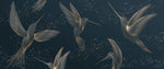 Tapet Zen Oriental cu pasarea colibri in stil abstract - ABSTRACT HUMMING BIRDS