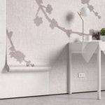 Tapet Zen Oriental cu umbre de cires pe material textil - LINEN SHADOWS