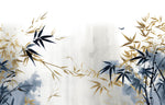 Tapet Zen Oriental cu bambusi albastri si bej - SERENE BAMBOO