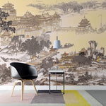Tapet Zen Oriental cu asezare chinezeasca traditionala - CHINESE ANCIENT VILLAGE