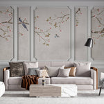 Tapet Zen Oriental cu elemente decorative de perete intr-un peisaj asiatic - CHINOISERIE WALL PANNELS