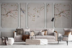 Tapet Zen Oriental cu elemente decorative de perete intr-un peisaj asiatic - CHINOISERIE WALL PANNELS