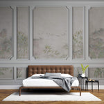 Tapet Zen Oriental cu rame decorative si vedetatie de bambus - BAMBOO BOISERIE