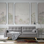 Tapet Zen Oriental cu rame decorative si vedetatie de bambus - BAMBOO BOISERIE