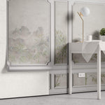 Tapet Zen Oriental cu rame decorative si vedetatie de bambus - BAMBOO BOISERIE