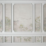 Tapet Zen Oriental cu rame decorative si vedetatie de bambus - BAMBOO BOISERIE