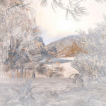 Tapet Zen Oriental cu padure in nuante abstracte - ETHEREAL DAWN