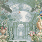 Tapet Zen Oriental cu ruine victoriene si vegetatie densa - PEACOCK'S PAVILION