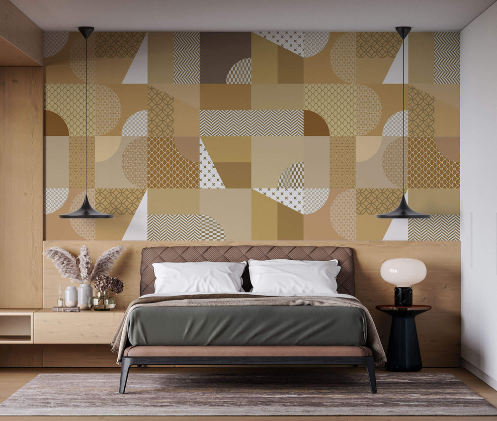 Tapet Japandi cu motive japoneze in forme geometrice - SEAMLESS JAPANESE MOTIF