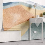 Tapet Japandi cu forme muntoase in motive japoneze in stil seigaiha - JAPANDI DUNES