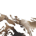 Tapet Japandi cu ilustratie abstracta in stil japonez cu motive seigaiha in nuante cafenii - JAPANDI COFFEE MOUNTAINS