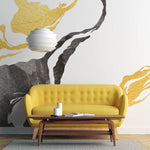 Tapet Japandi cu model abstract cu texturi japoneze in stil seigaiha - ABSTRACT GOLD TEXTURE