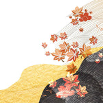 Tapet Japandi cu peisaj abstract japonez cu frunze de artar japonez - MAPLE JAPANESE WIND