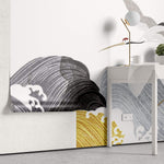 Tapet Japandi cu peisaj abstract cu tsunami japonezi si egrete in zbor - TSUNAMI CRANES