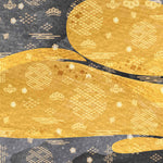 Tapet Japandi cu model abstract japonez in nuante aurii si negre cu motive traditionale - GOLD AMALGAM