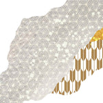 Tapet Japandi cu model abstract cu diverse texturi cu motive japoneze - SHIMMERING SILVER