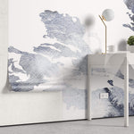 Tapet Japandi cu nori abstracti si texturi japoneze in stil seigaiha - CLOUDY SEIGAIHA