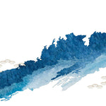 Tapet Japandi cu model abstract in nuante de albastru si motive texturate seigaiha - BLUE WATERCOLOR STROKE