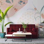 Tapet Japandi cu ilustratie florala cu motive japoneze - SOFT JAPANDI FLOWERS