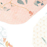 Tapet Japandi cu ilustratie florala cu motive japoneze - SOFT JAPANDI FLOWERS